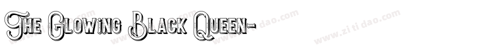 The Glowing Black Queen字体转换